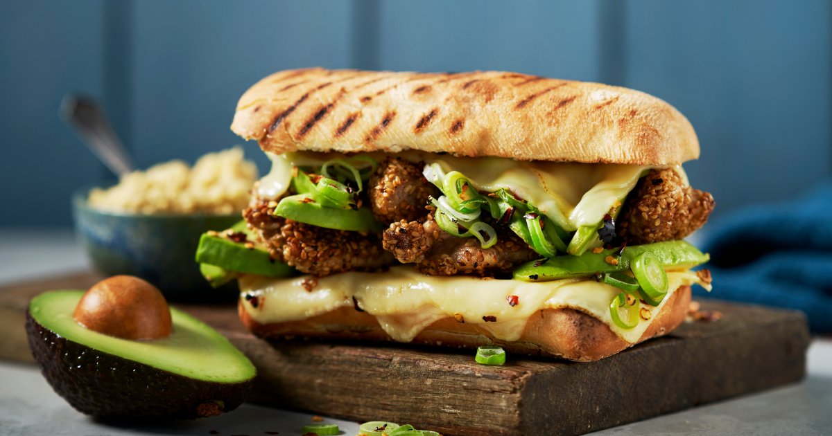 The Crispy Chicken Avocado Grilled Cheese with Jarlsberg® - Jarlsberg