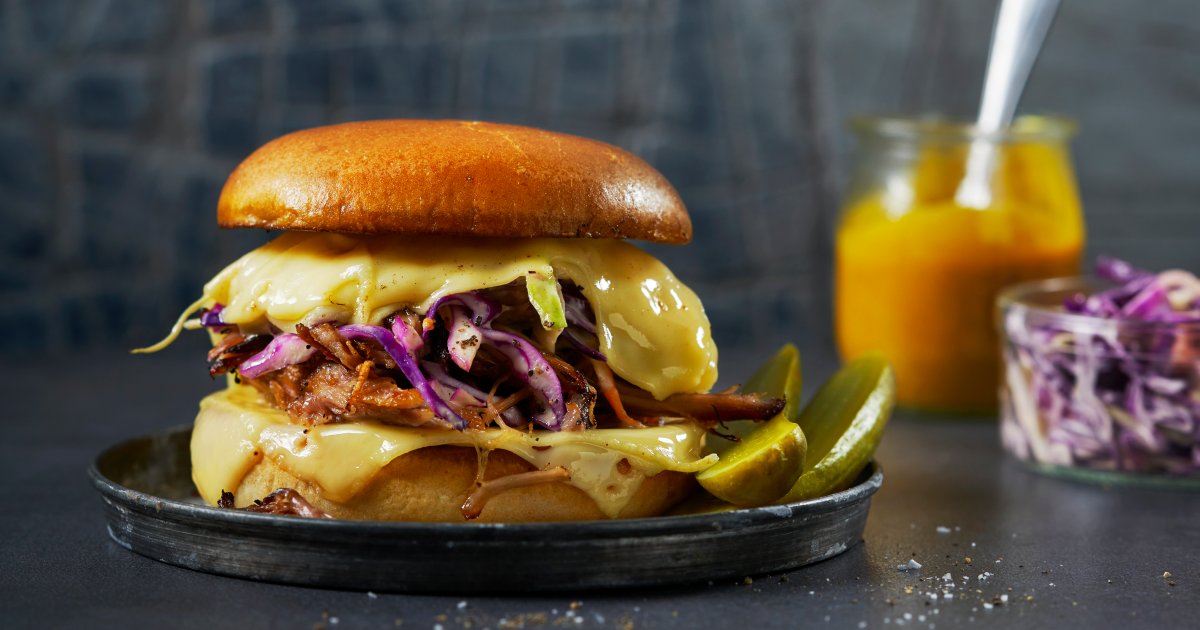 The Juicy Pulled Pork Brioche Melt with Jarlsberg® - Jarlsberg