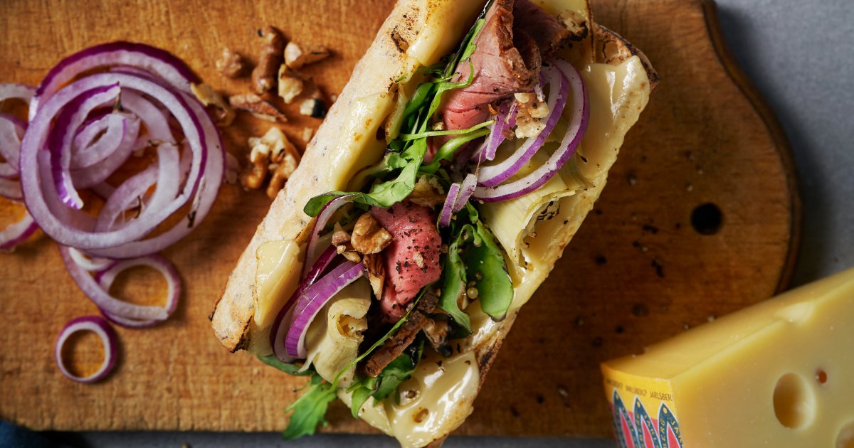 The Pastrami Surprise Grilled Cheese with Jarlsberg® - Jarlsberg
